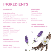 Puracy hypoallergenic baby bubble bath with lavender and vanilla scent, gentle and soothing for delicate skin, in a clear bottle