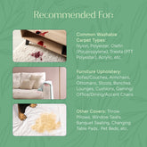Puracy Carpet and Upholstery Shampoo bottle with fresh citrus scent for cleaning carpets and furniture upholstery.