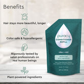 Puracy conditioner with citrus and mint scent, sulfate-free, silicone and dimethicone-free, for nourishing hair care.