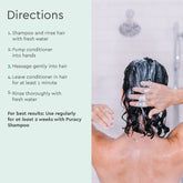 Puracy citrus mint conditioner with silicone, dimethicone, and sulfate-free formula for nourishing hair.