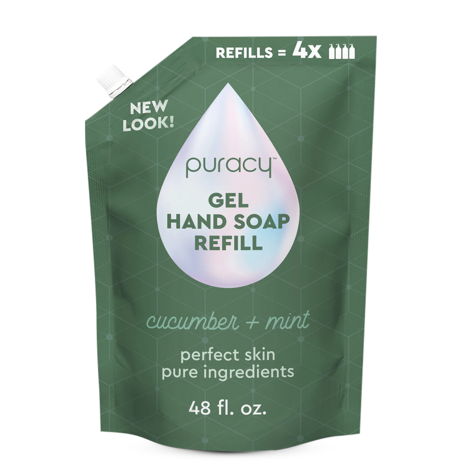 Two bottles of Puracy lavender vanilla gel hand soap with pump dispensers, designed for gentle hand cleansing.