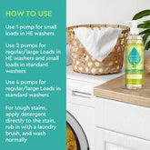 Puracy baby laundry detergent bottle, unscented, designed for gentle cleaning of baby clothes and delicate fabrics.