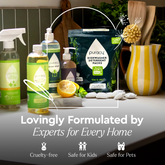 Puracy concentrated sulfate-free laundry detergent in a clear bottle, suitable for all laundry needs, with an unscented formula.