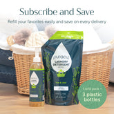 Puracy concentrated unscented sulfate-free laundry detergent bottle for effective, gentle cleaning of clothes.