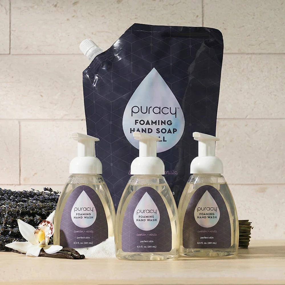 Puracy unscented laundry stain remover bottle, ready for stain treatment on clothing and fabrics.