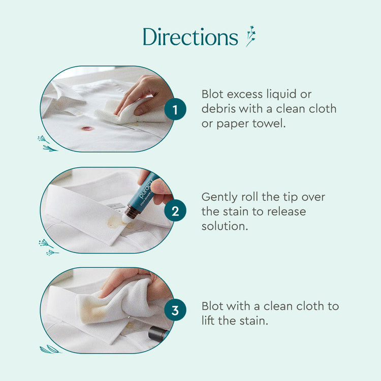 Puracy unscented laundry stain remover bottle, effective stain remover for clothes, in a travel-sized container.