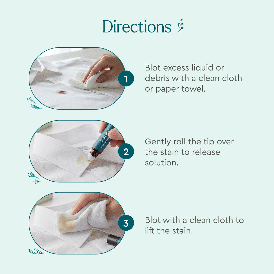 Puracy unscented laundry stain remover in a travel-sized bottle, designed to eliminate tough stains from clothing.