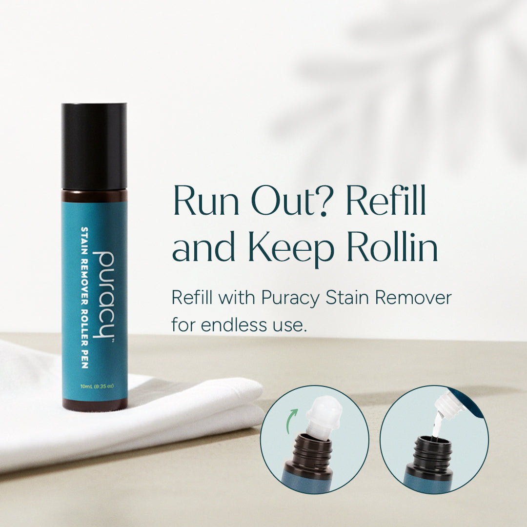 Puracy unscented laundry stain remover bottle for removing tough stains from clothes and fabrics.