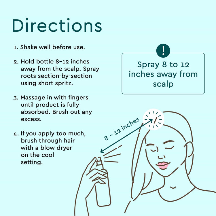 Puracy dry shampoo with benzene and silicone-free formula, suitable for color-treated hair, in a clear spray bottle.