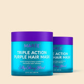 Maree purple mask for blonde hair, tone-enhancing hair care treatment in a jar with purple hue and smooth texture.