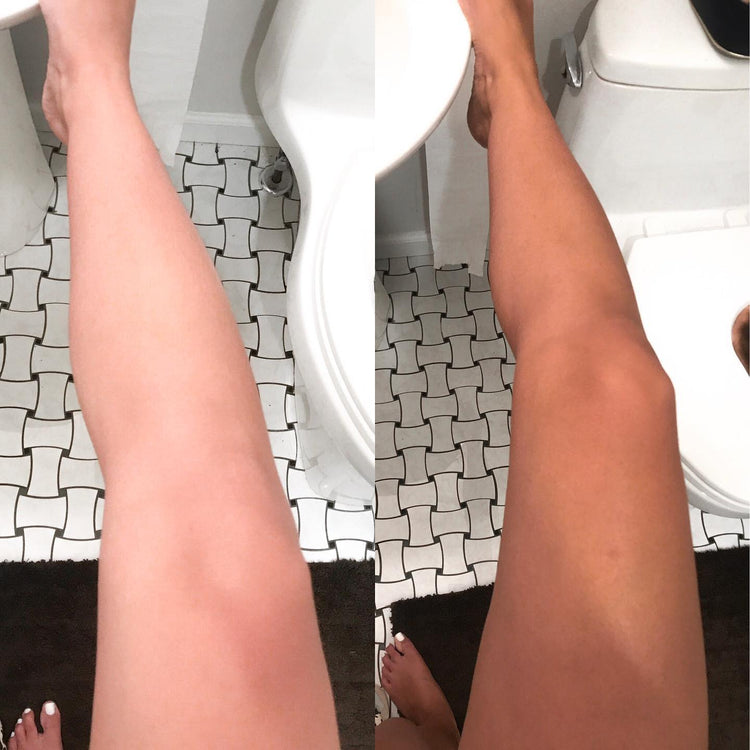 Rose Gold Sunless Rapid Rinse Self Tanning Mousse in dark neutral bronze, whipped foam texture for a natural tan.