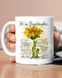 11oz ceramic mug from TEELUVS.COM featuring a heartfelt design for a granddaughter, perfect as a gift from grandma.
