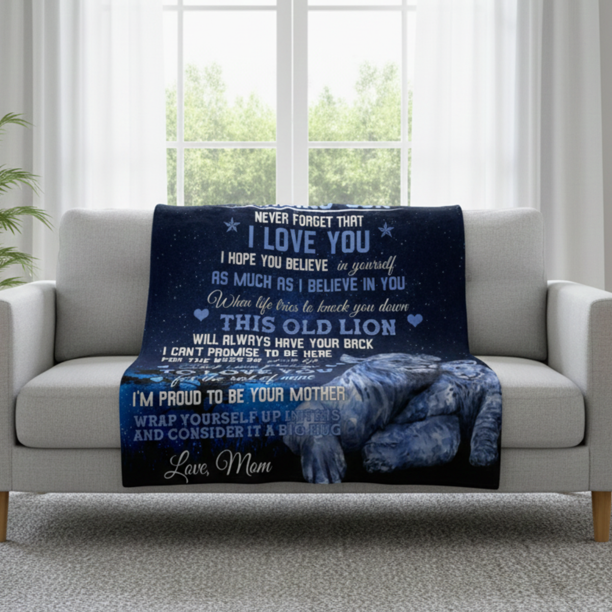 Fleece gift for son blanket from TEELUVS.COM, 30x40 inches, cozy and warm, perfect for a loving hug from mom.
