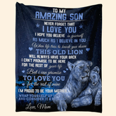 Soft fleece blanket for son from TEELUVS.COM, small 30x40 inches, perfect gift for a warm hug from mom.