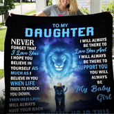 Fleece blanket with "Special Gift for Daughter from Dad" text, 30x40 inches, cozy gift for son from TEELUVS.COM