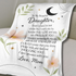 Fleece blanket for son from TEELUVS.COM, 30x40 inches, soft and cozy gift for daughter from mom with a heartfelt message.