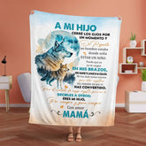 Soft Sherpa fleece blanket for son, cozy gift from mom, 30x40 inch lightweight quilted throw from TEELUVS.COM