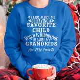 Black TEELUVS.COM husband US 00 T-shirt with humorous text about being grandma&