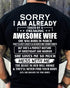 Black t-shirt featuring "Wife March" text, perfect gift for your husband, from TEELUVS.COM, casual and comfortable men&