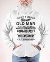 White T-shirt featuring "Awesome Wife April" text by TEELUVS.COM, perfect gift for your husband, casual and stylish apparel.