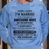 White T-shirt with humorous text "Sorry Ladies I&