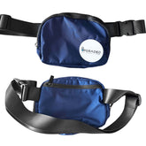 Upgraded Formulas® Everywhere Belt Bag in black with adjustable strap and multiple zippered compartments.