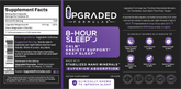 Upgraded Formulas® Upgraded 8-Hour Sleep supplement bottle with 120 capsules, designed to promote better sleep naturally.